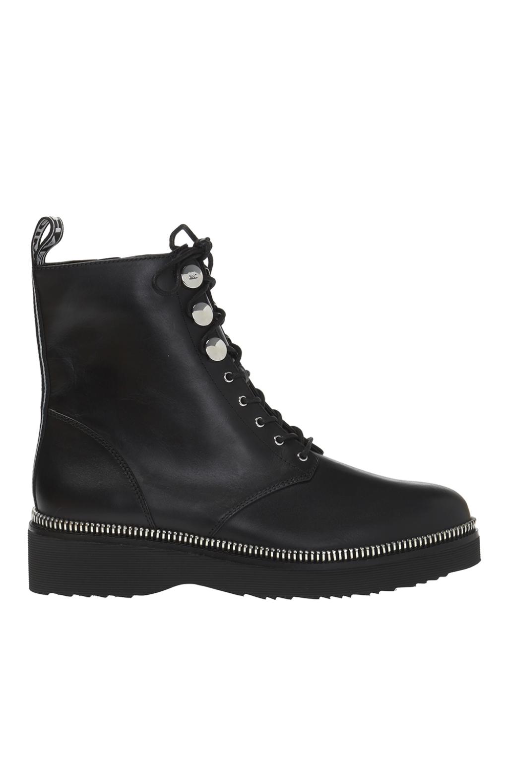 Michael kors tavie leather combat cheap boot